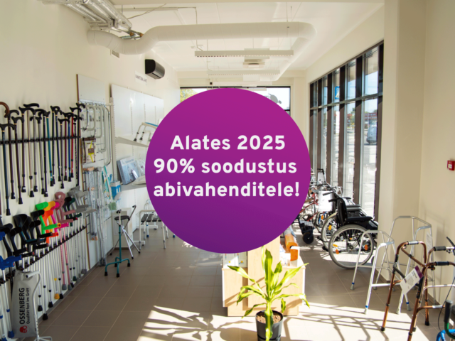 2025 90% soodustus abivahenditel, Inva- ja tervisekaubad